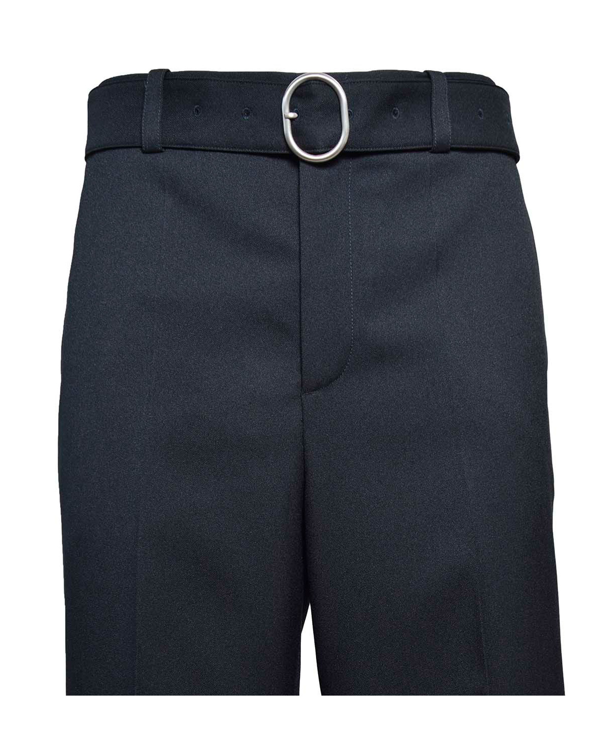 Jil Sander Straight-leg Pleated Trousers In Black