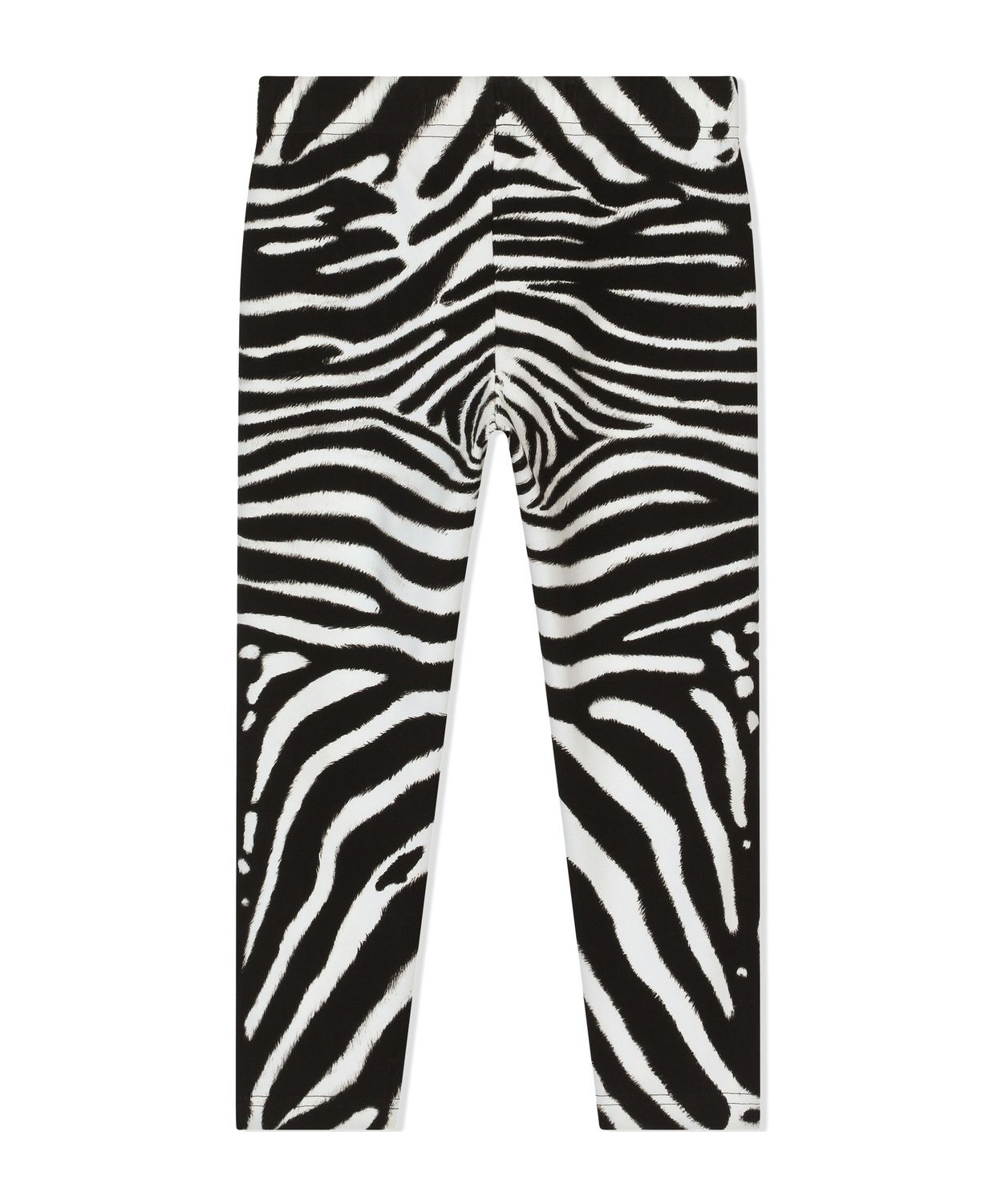 Shop Dolce & Gabbana Zebra-print Jersey-knit Leggings In Black