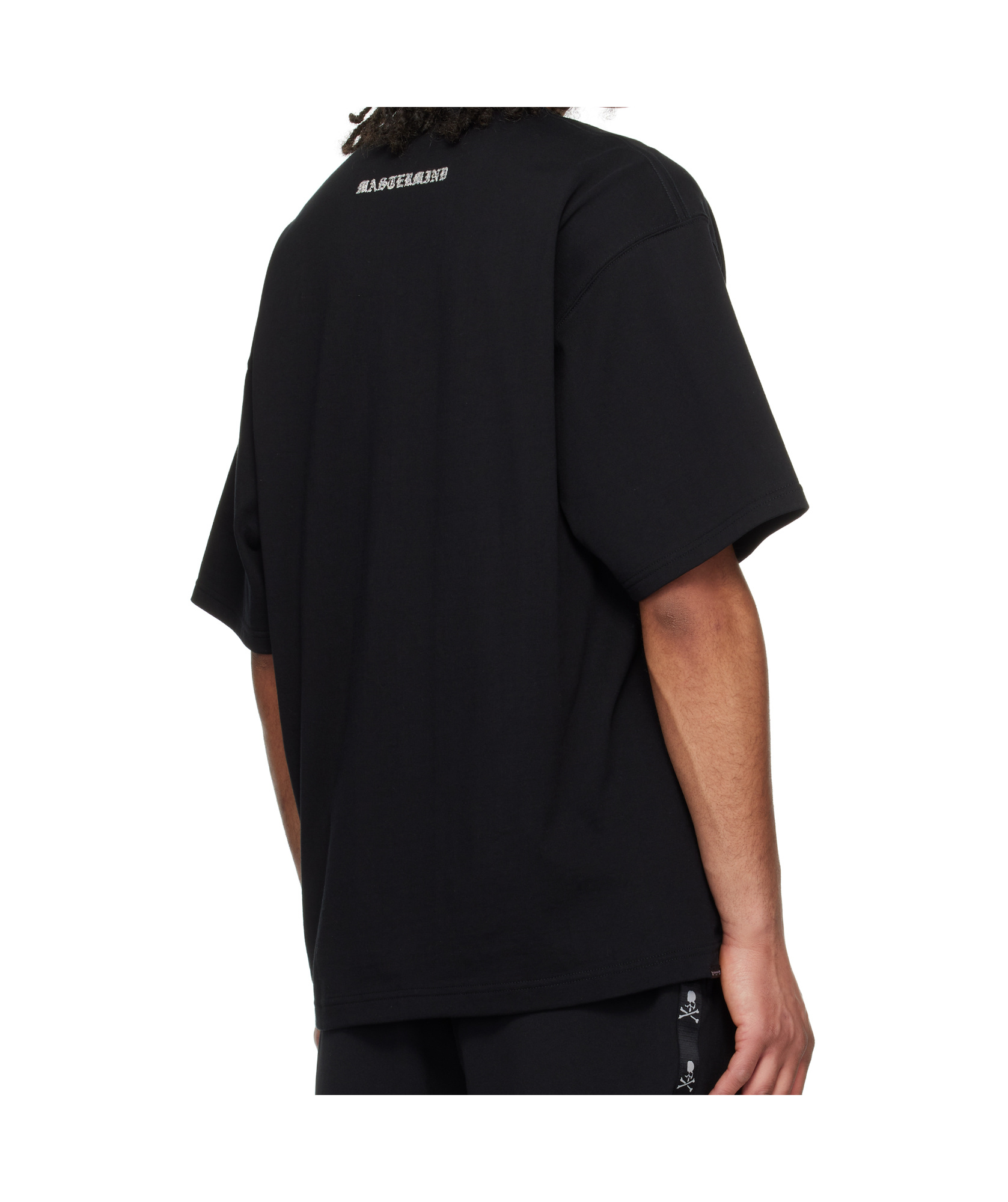 Mastermind Japan Wool T-shirt With Unique Skull Design And Adjustable Hem In Black