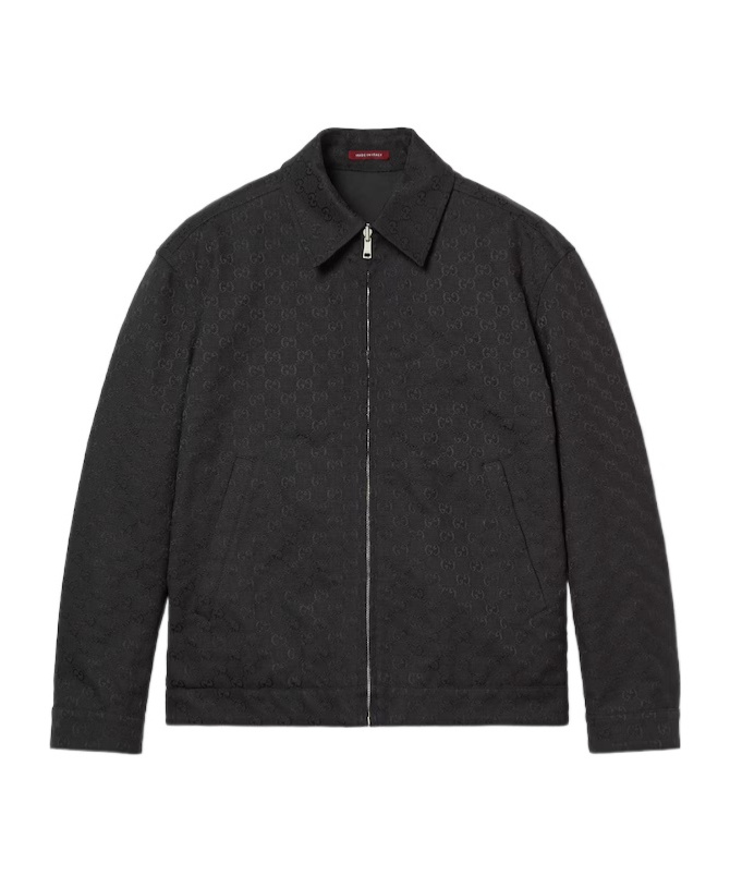 Gucci Gg Double-sided Design Casual Jacket In Black