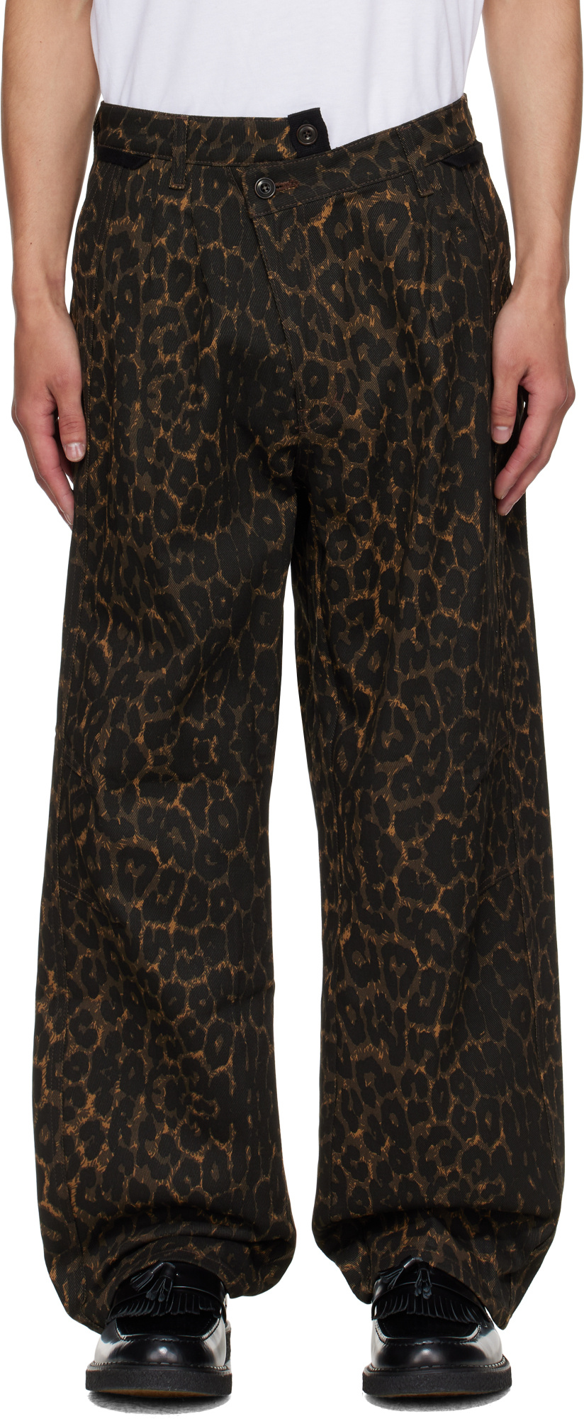 Andersson Bell Crossover Carpenter Wide-leg Jeans In Black