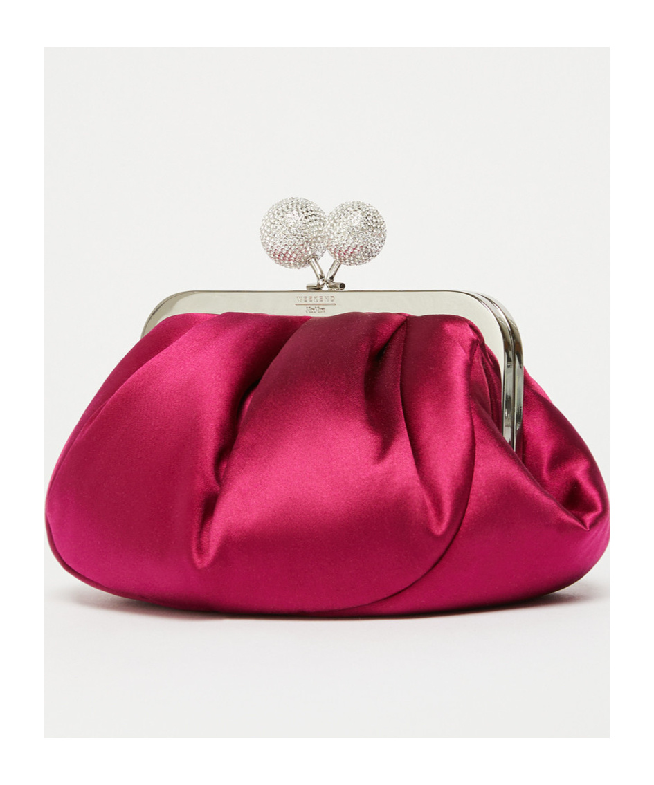 Weekend Max Mara Pasticcino Small Gold Clutch In Red