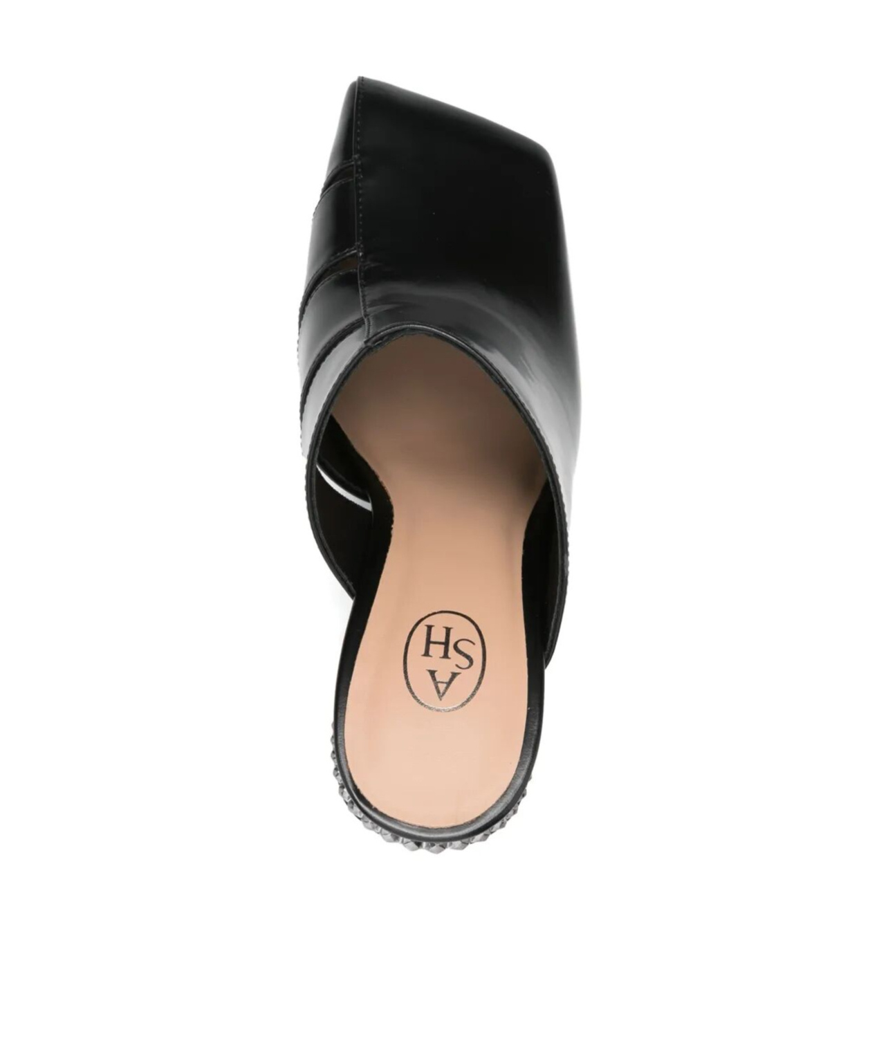 Ash Angie Mule Soft Polish Calf In Black