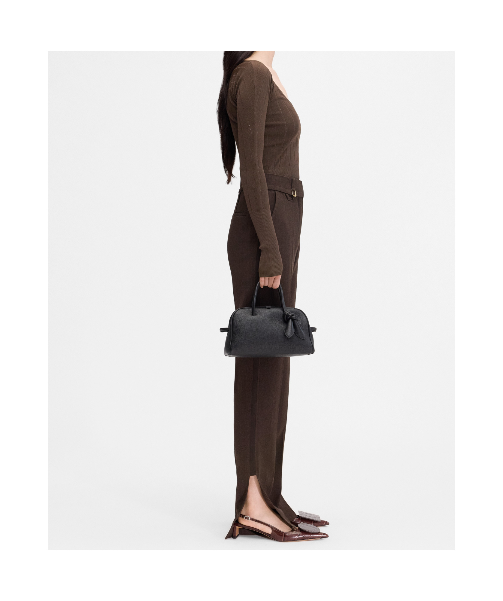 Jacquemus Pralu Ribbed-knit Top In Green