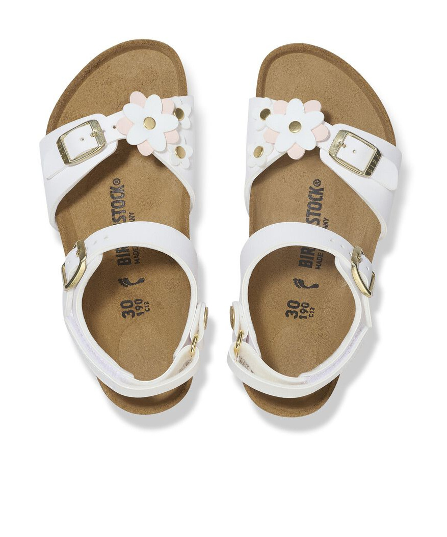 Birkenstock Round Toe Sandals In White