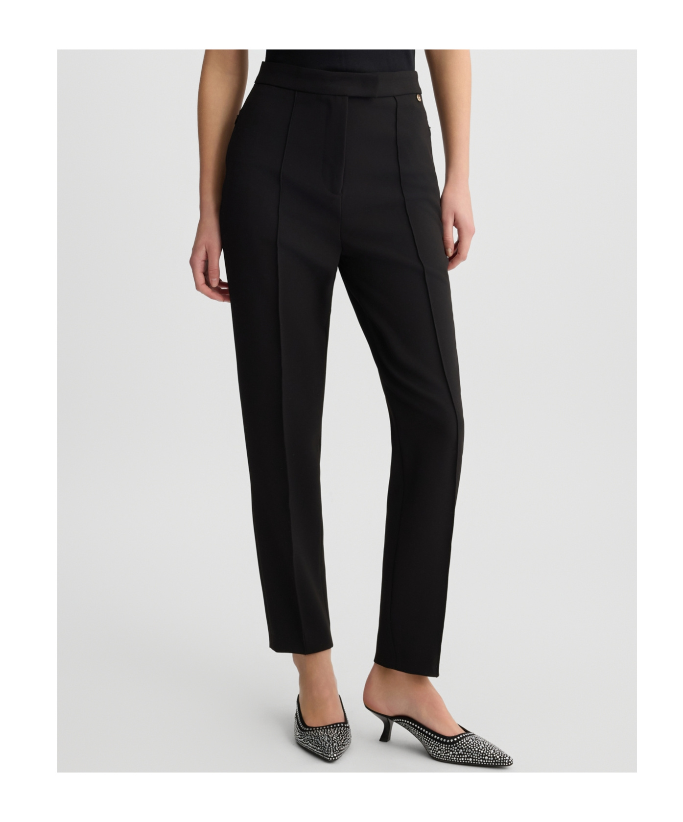 Liu •jo Cigarette Pants In Black
