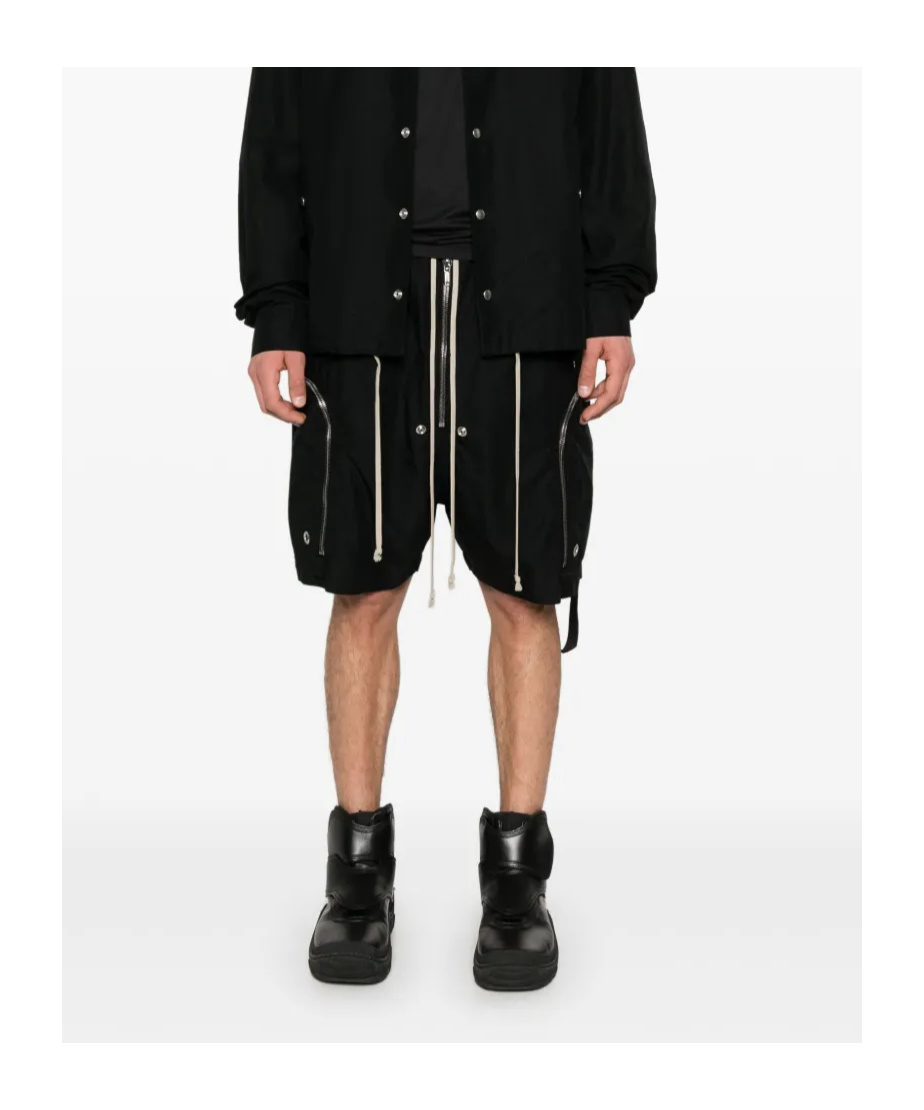 Rick Owens Drkshdw Drkshdw By Rick Owens Relaxed-fit Bermuda Shorts With Drawstring In Black