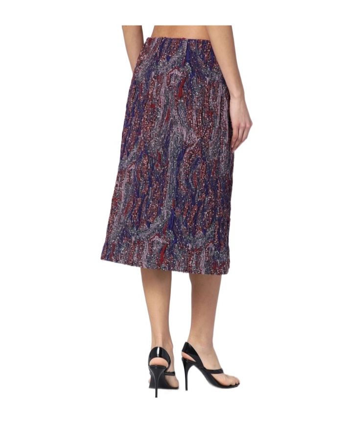Shop Dries Van Noten Jacquard Skirt In Multi-color