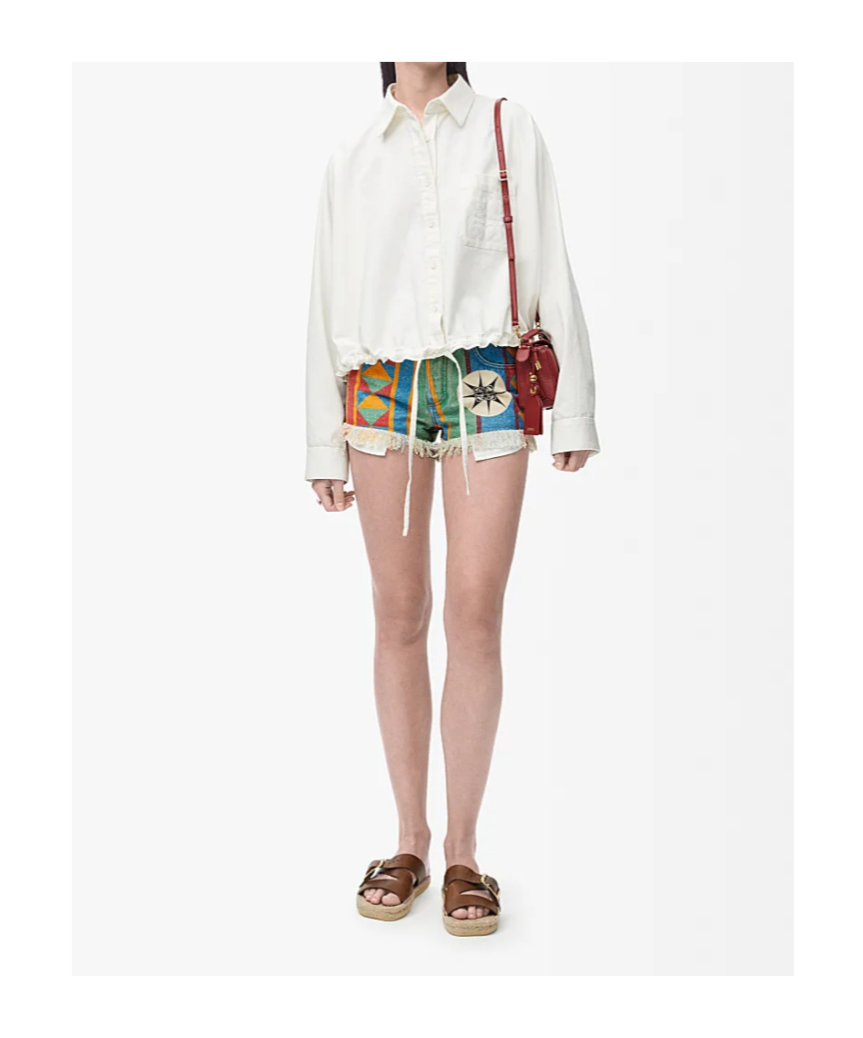 Loewe Denim Shorts In Multi