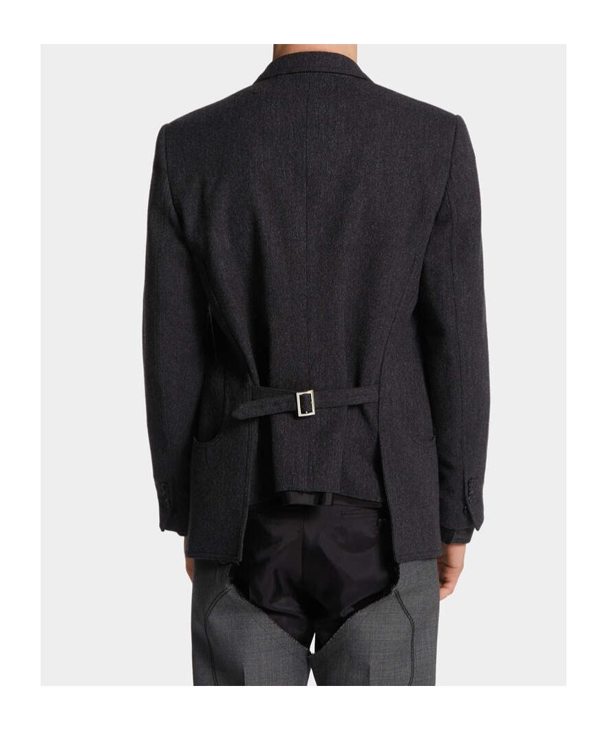 Dsquared2 Single-breasted Tailored Blazer In Gray