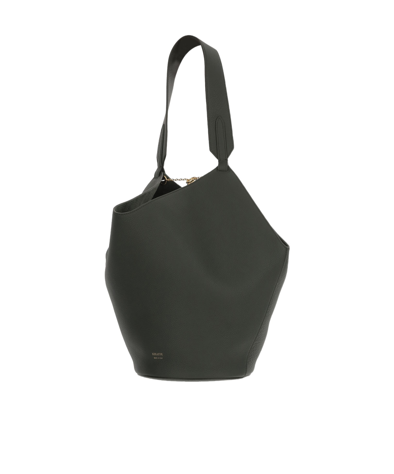Khaite Womens Bottle Green Lotus Small Leather Tote Bag In Green