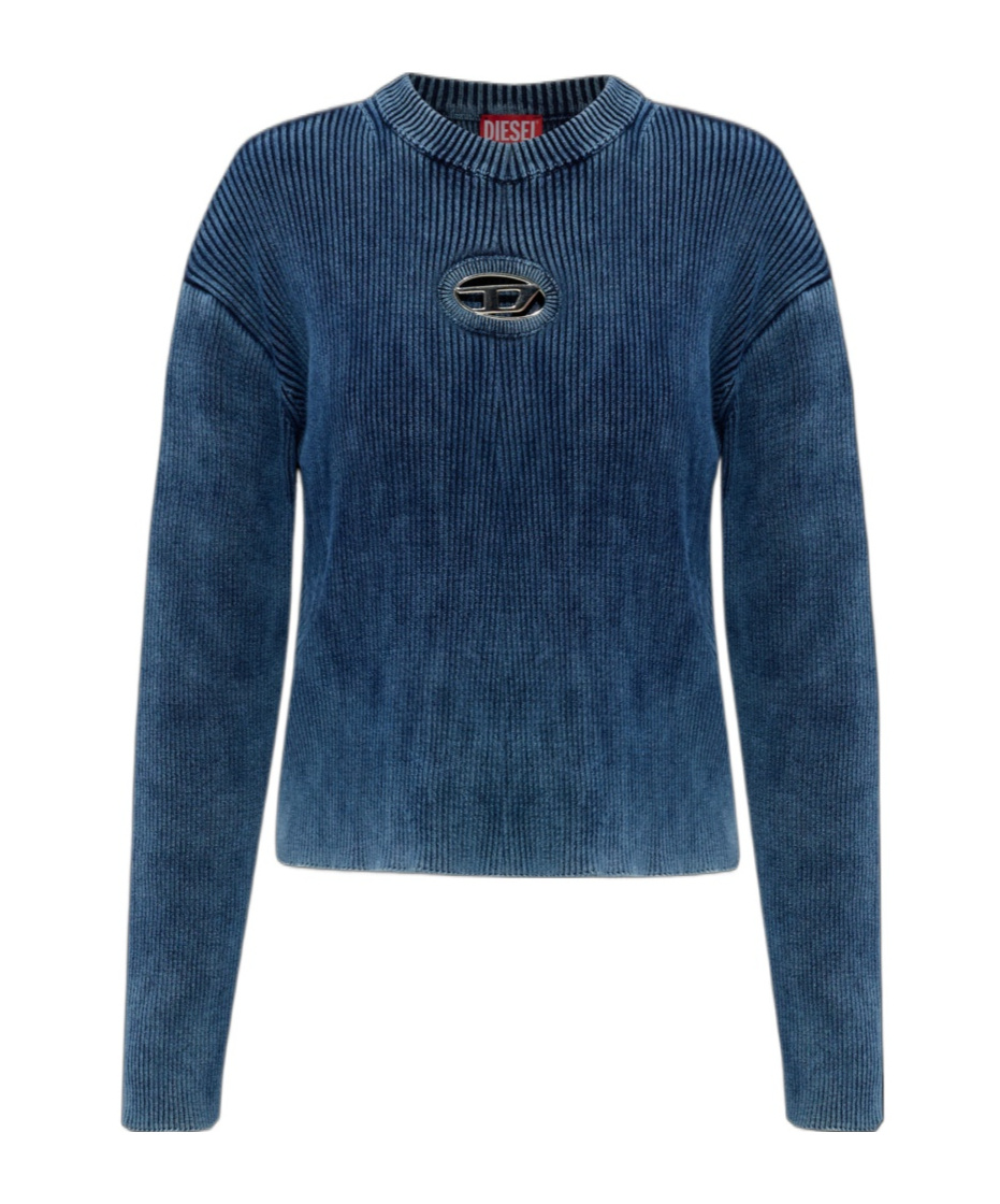 Diesel M-anchor Logo Sweater In Blue