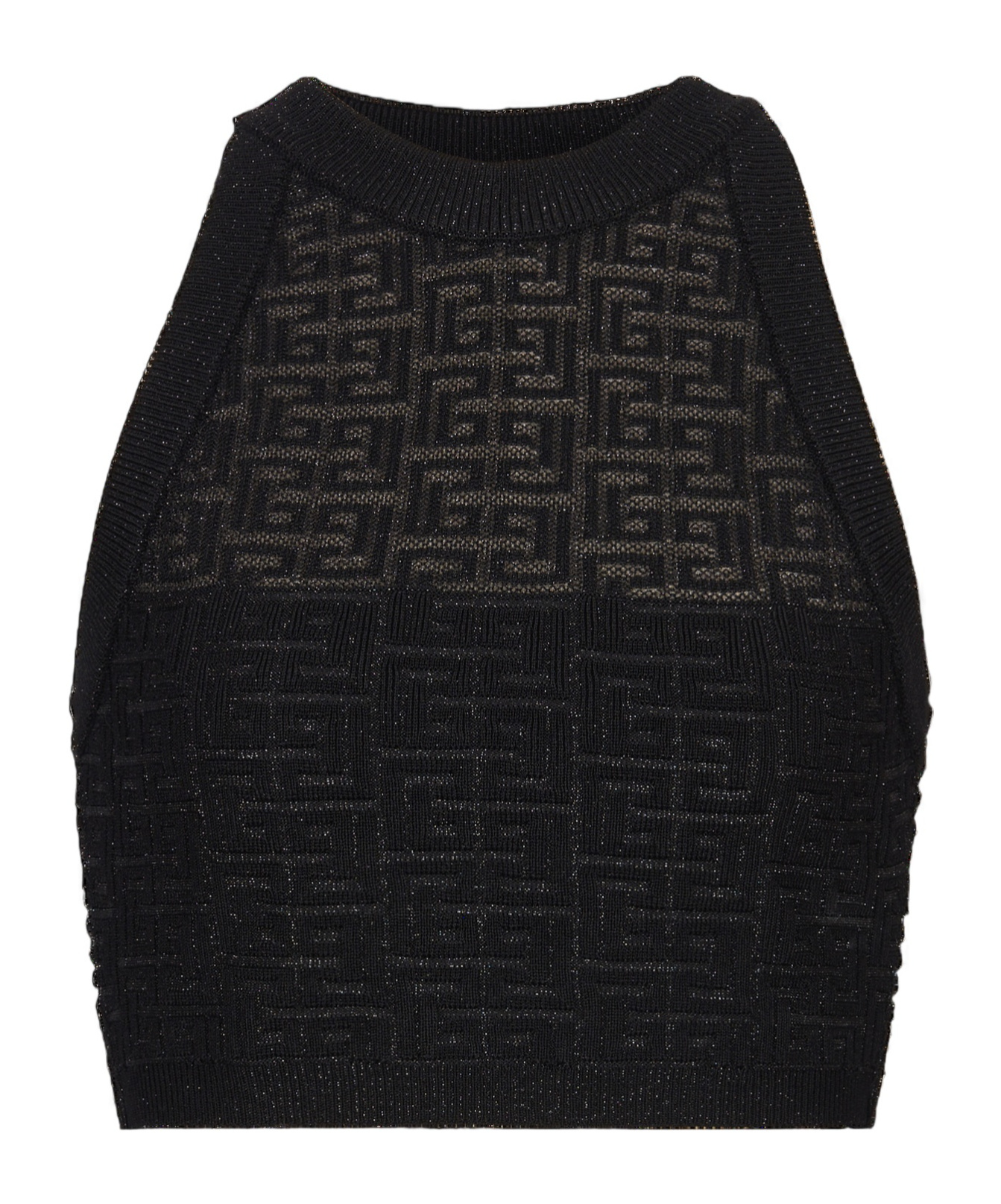 BALMAIN PB LABYRINTH KNIT TOP