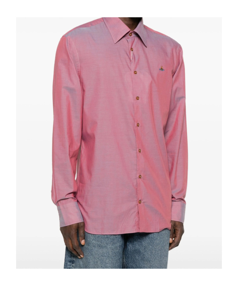 Vivienne Westwood Ghost Shirt Cangiante Poplin Pink 54 Men In Pink