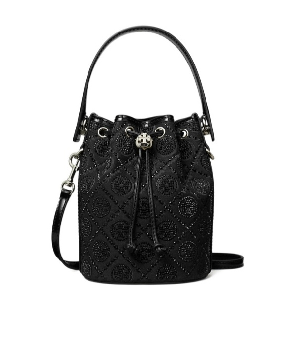 TORY BURCH MINI T MONOGRAM BUCKET BAG
