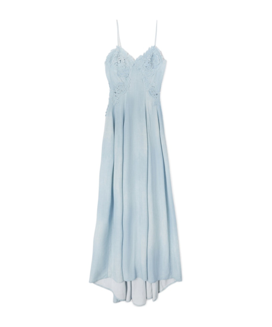 Ermanno Scervino Floral-print Maxi Dress In Blue
