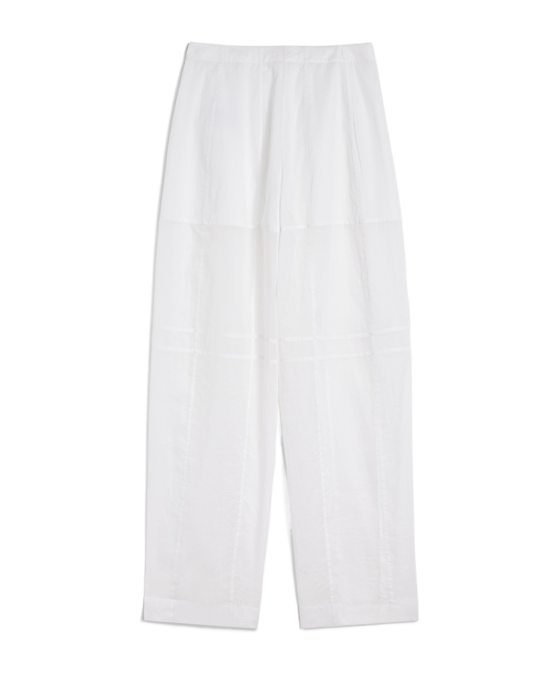 Jil Sander Cotton Muslin Trousers In White
