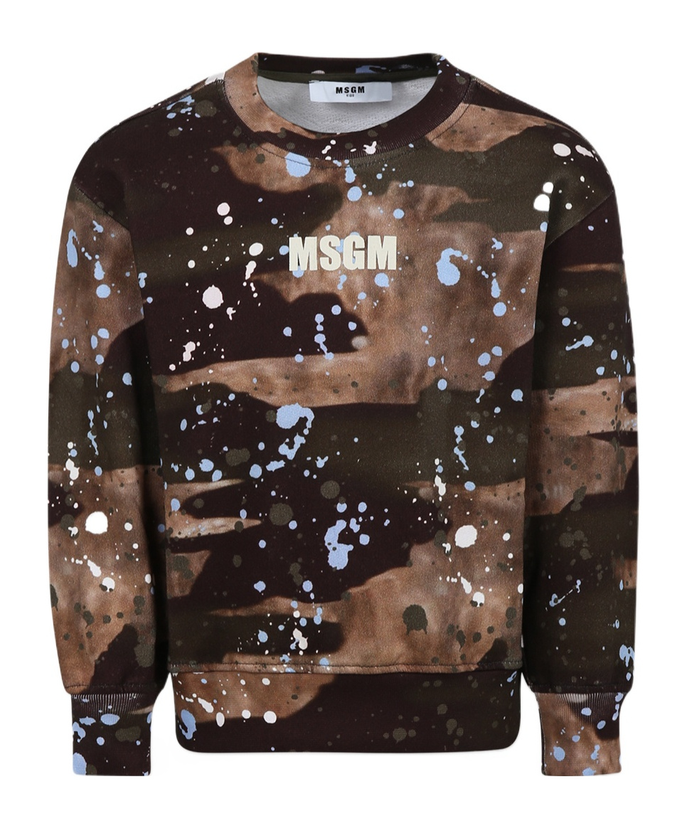 Msgm Long-sleeved Sweater In Black