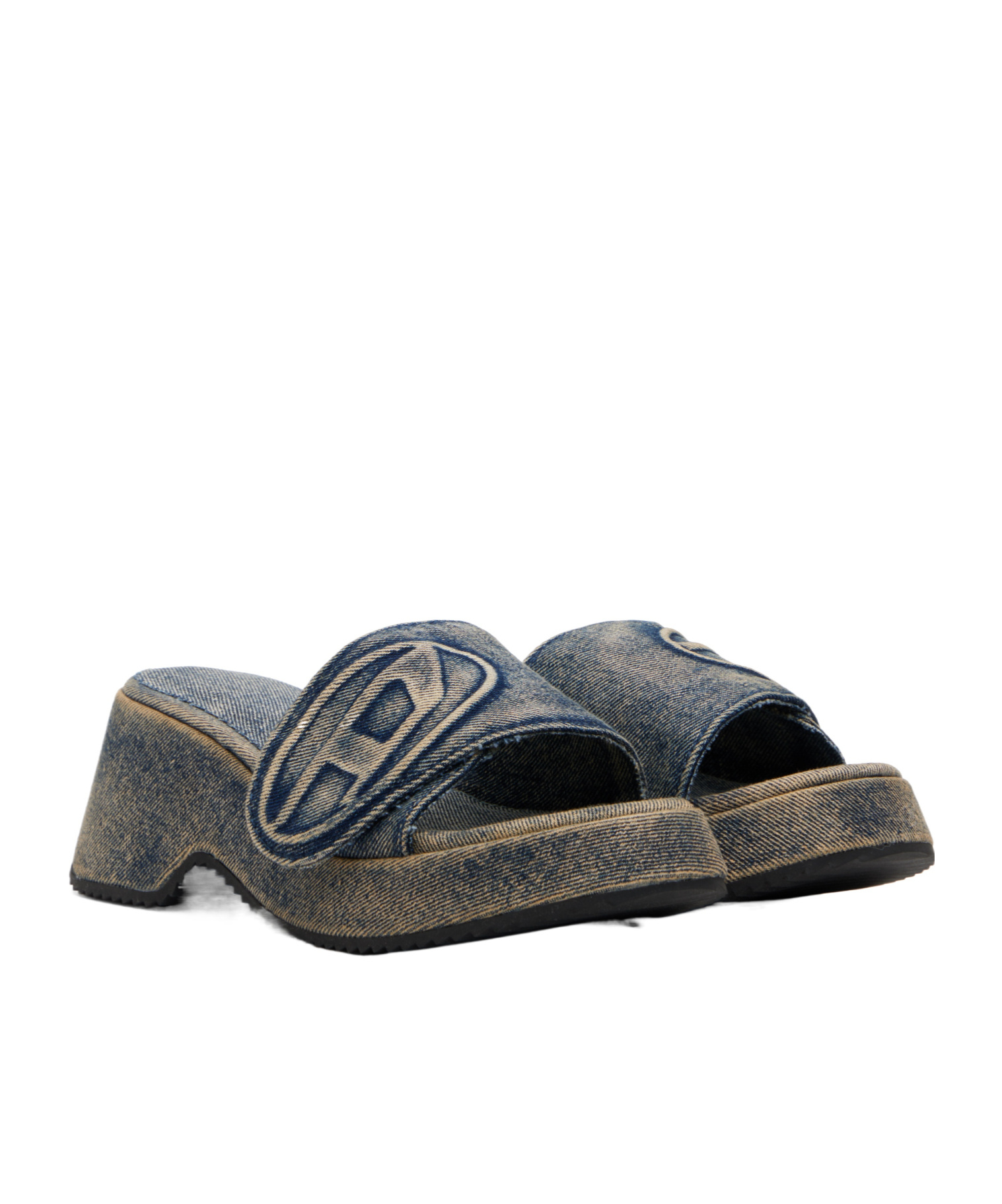 Diesel Sa-oval D Pf W Heeled Sandals In Blue