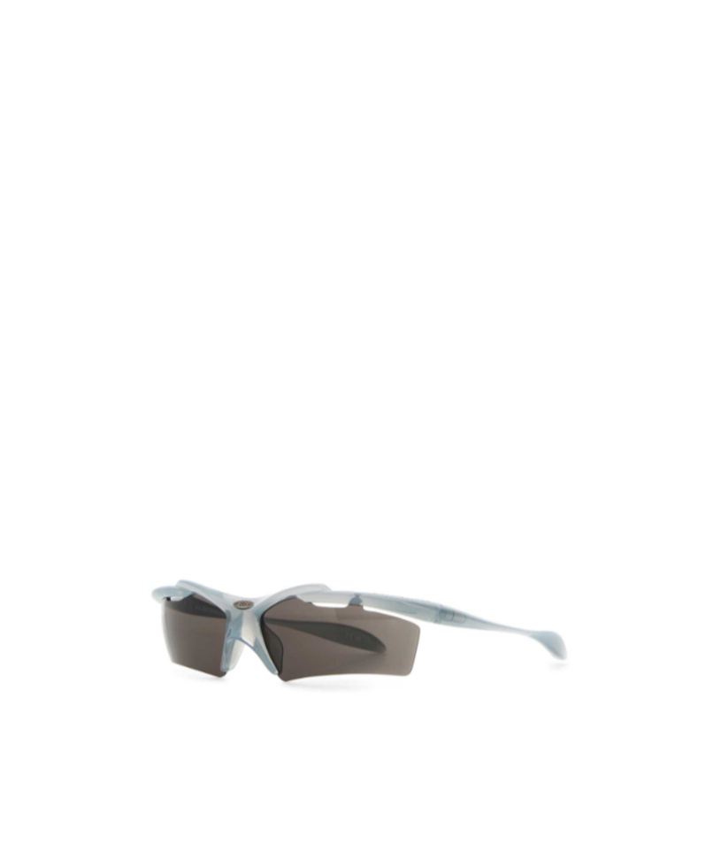 Balenciaga Light Blue Acetate Turbo Rectangle Sunglasses