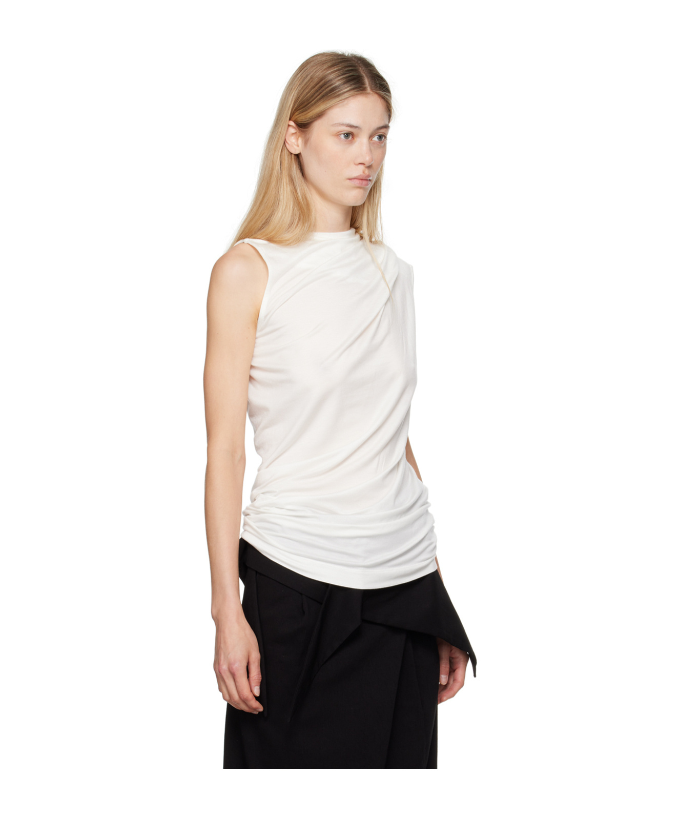 Issey Miyake Pendant Detail Vest In White