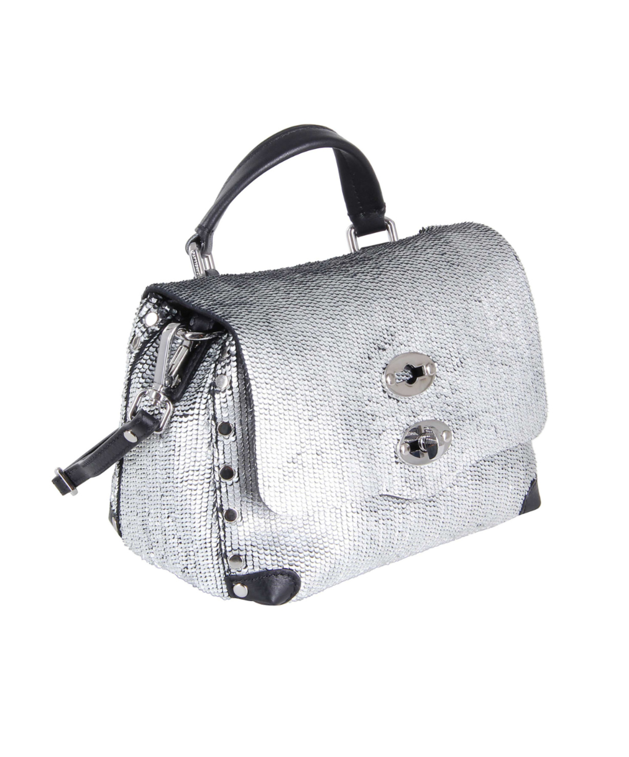 Zanellato Top Handle Shoulder Bag In Silver