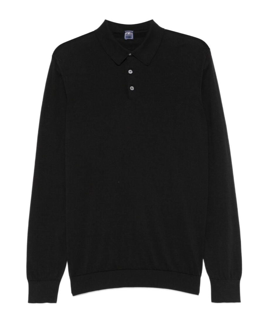Fedeli Long-sleeved Sweater In Black