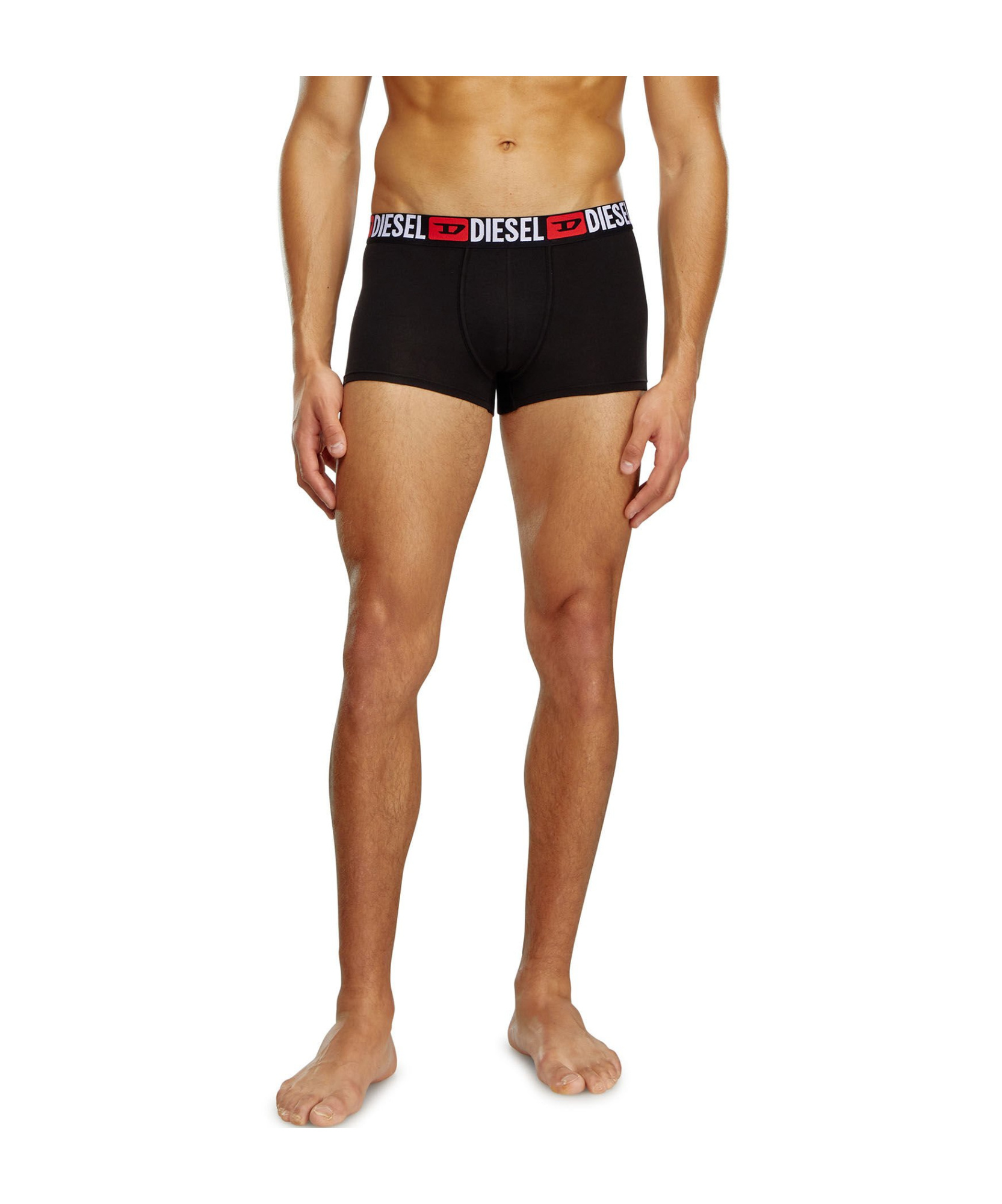Shop Diesel Logo-waistband Boxer Briefs (pack Of Three) In Black