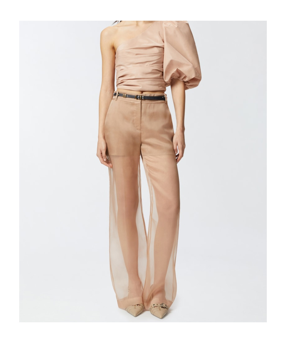 Pinko Belt Loops Slacks In Nude