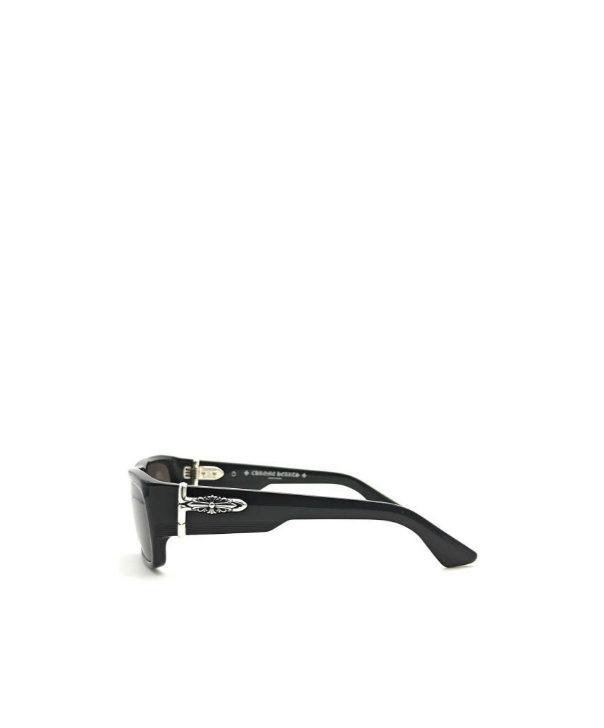 Chrome Hearts Logo-framed Sunglasses In Black