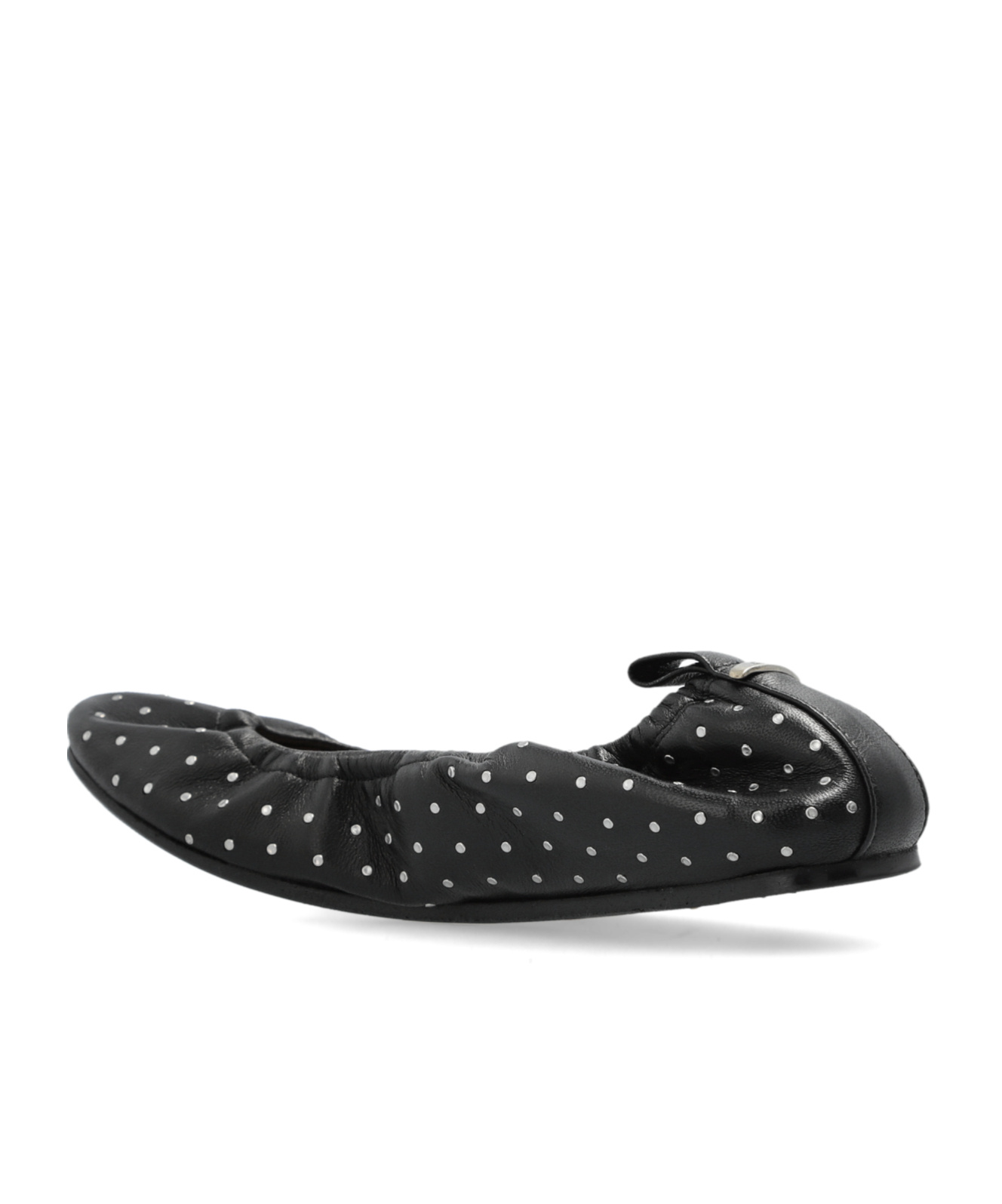 Isabel Marant Belna Studded Leather Ballerina Flats In Black
