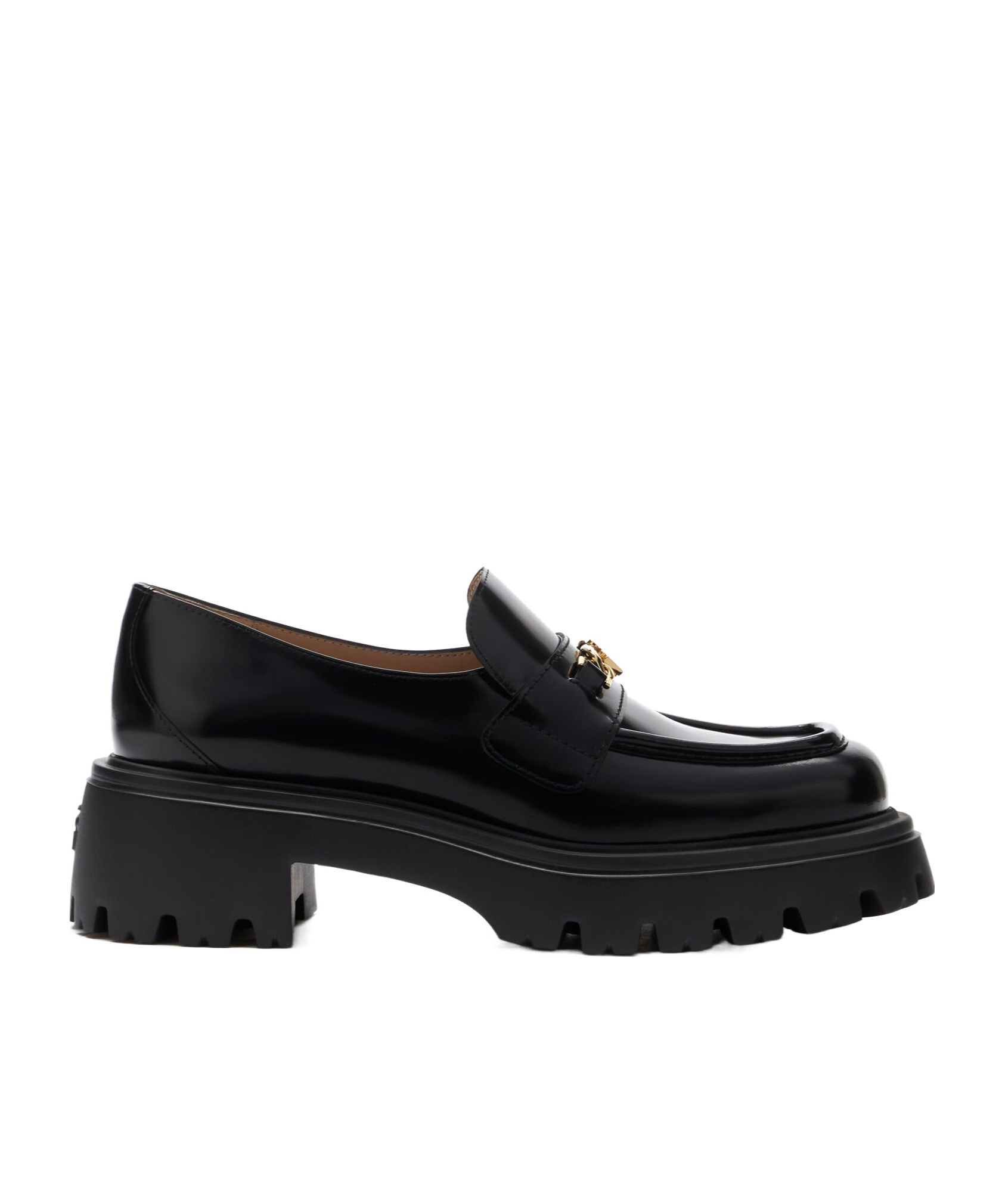 Stuart Weitzman Square Head Loafer Shoes In Black