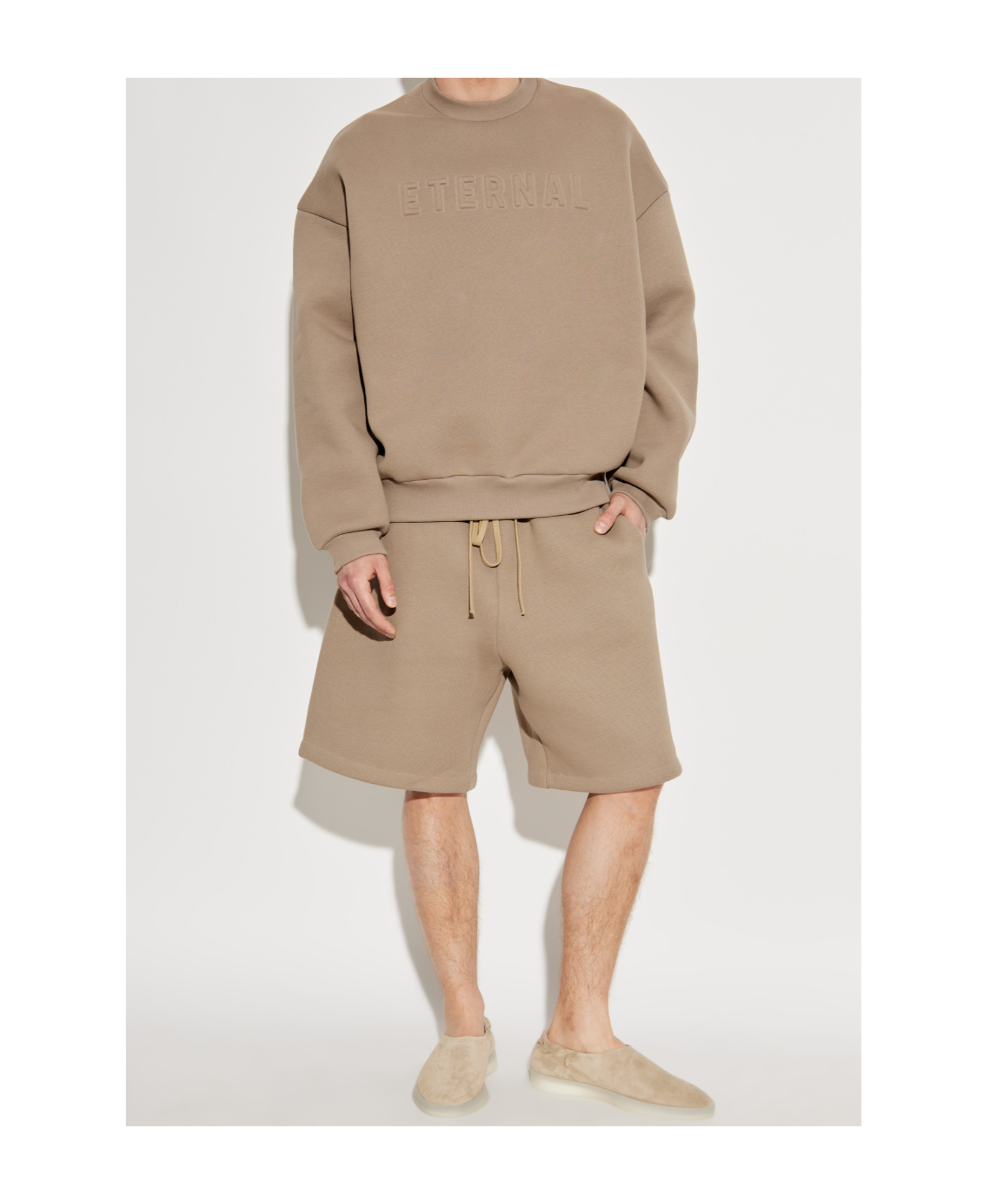 Fear Of God Round Neck Long-sleeved Sweatshirt In White