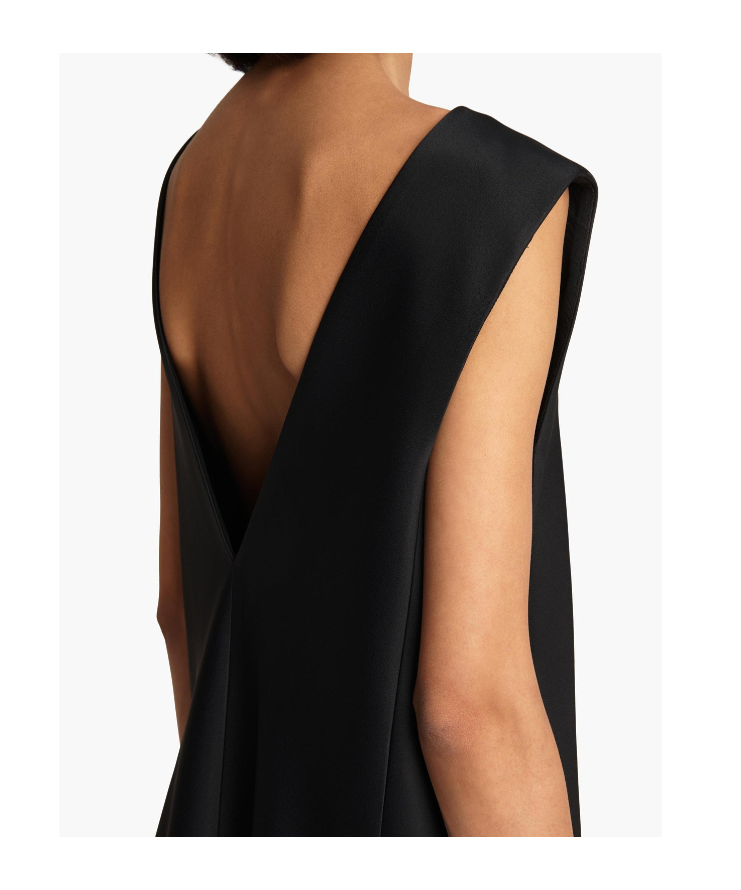 Khaite Mel V-neck Mini Dress In Black