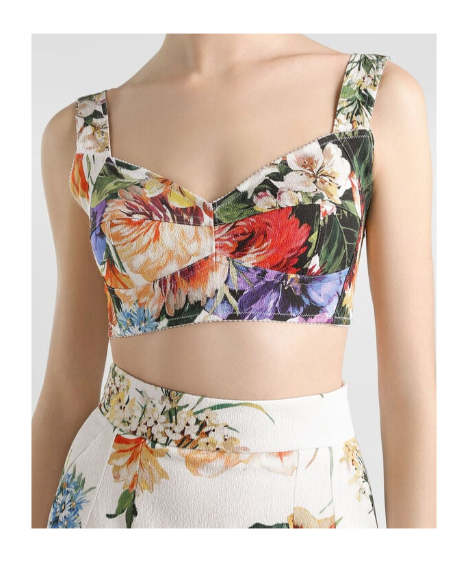 Dolce & Gabbana Bralette Mit Blumen-print In Multi
