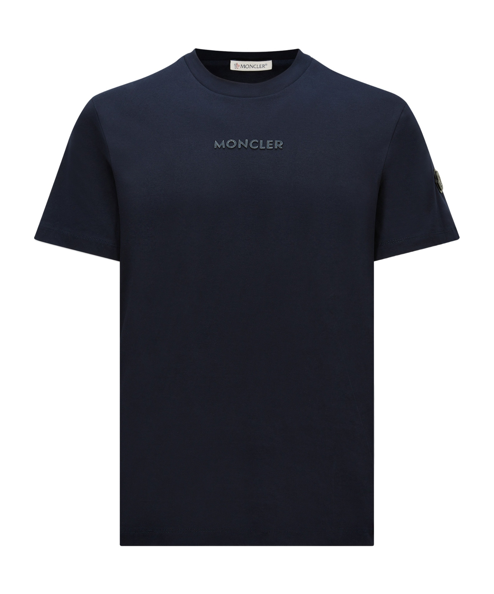 Moncler Patch Logo T-shirt In Blue