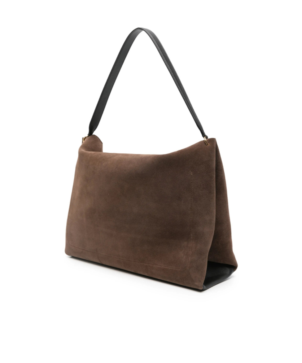 Wandler Penelope Suede Shoulder Bag In Brown