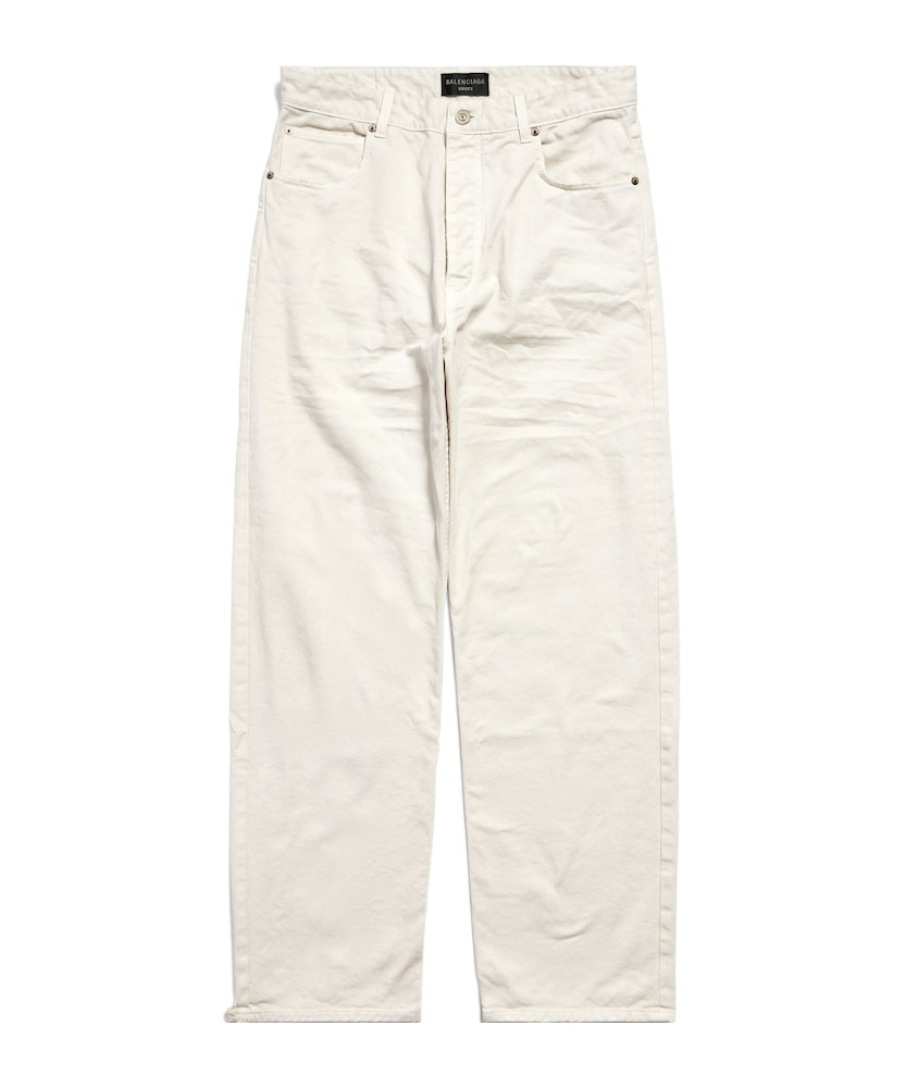Balenciaga Belt-loop Trousers In White