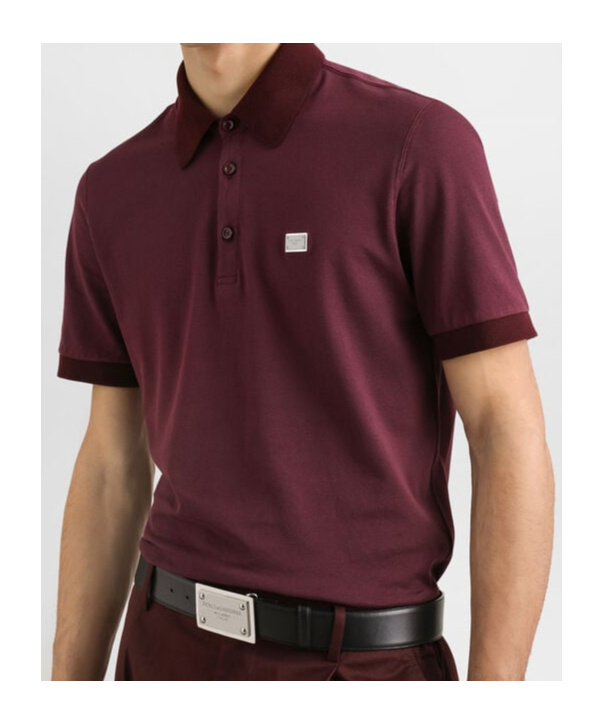 Dolce & Gabbana Polo Shirt With Lapel Short Sleeve In Red