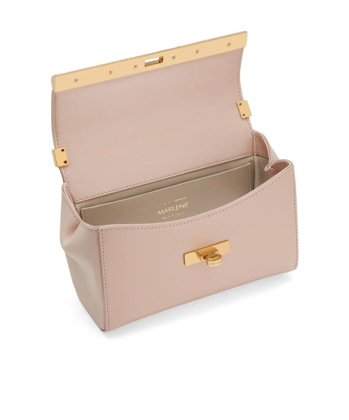 Dolce & Gabbana Small Marlene Satin Shoulder Bag In Dark Beige