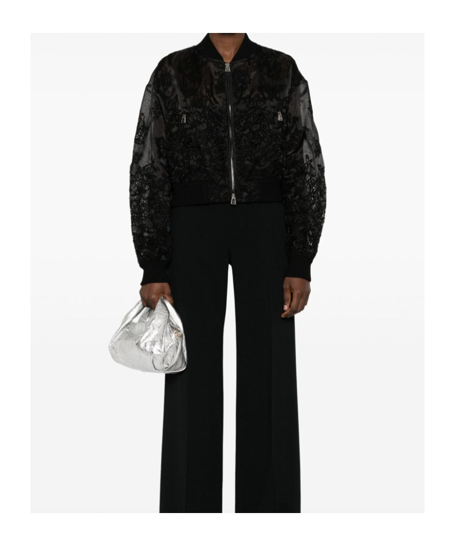 Ermanno Scervino Floral-embroidered Jacket In Black