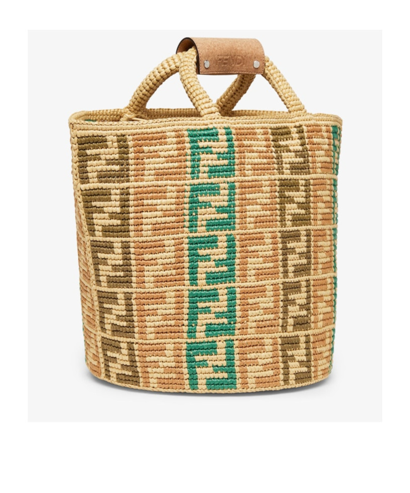 Fendi Ff Logo Handbag In Nude