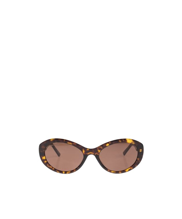 Balenciaga Oval-frame Tortoiseshell Sunglasses In Brown