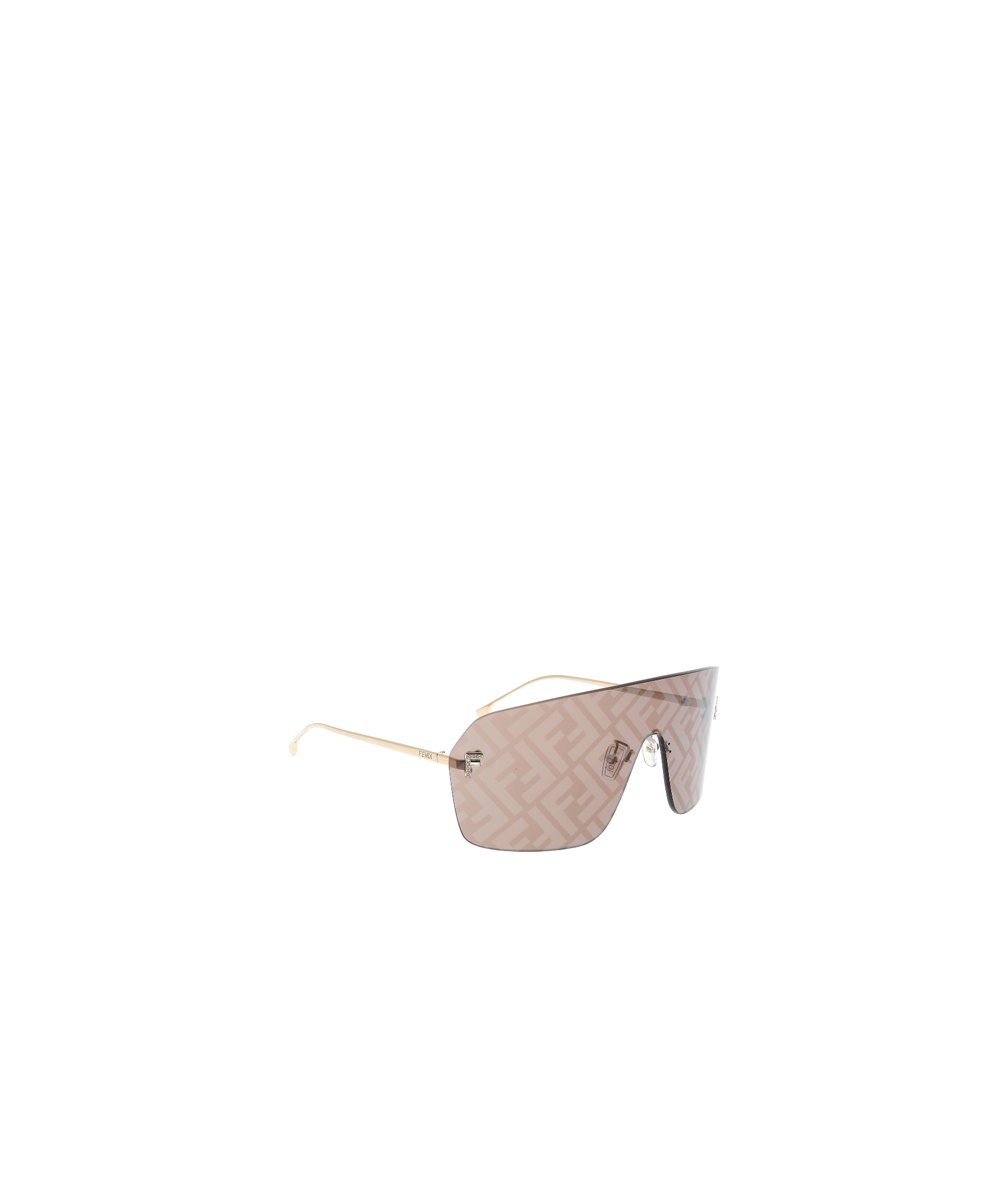 Fendi First Crystal Rectangular Sunglasses, 139mm In Nude