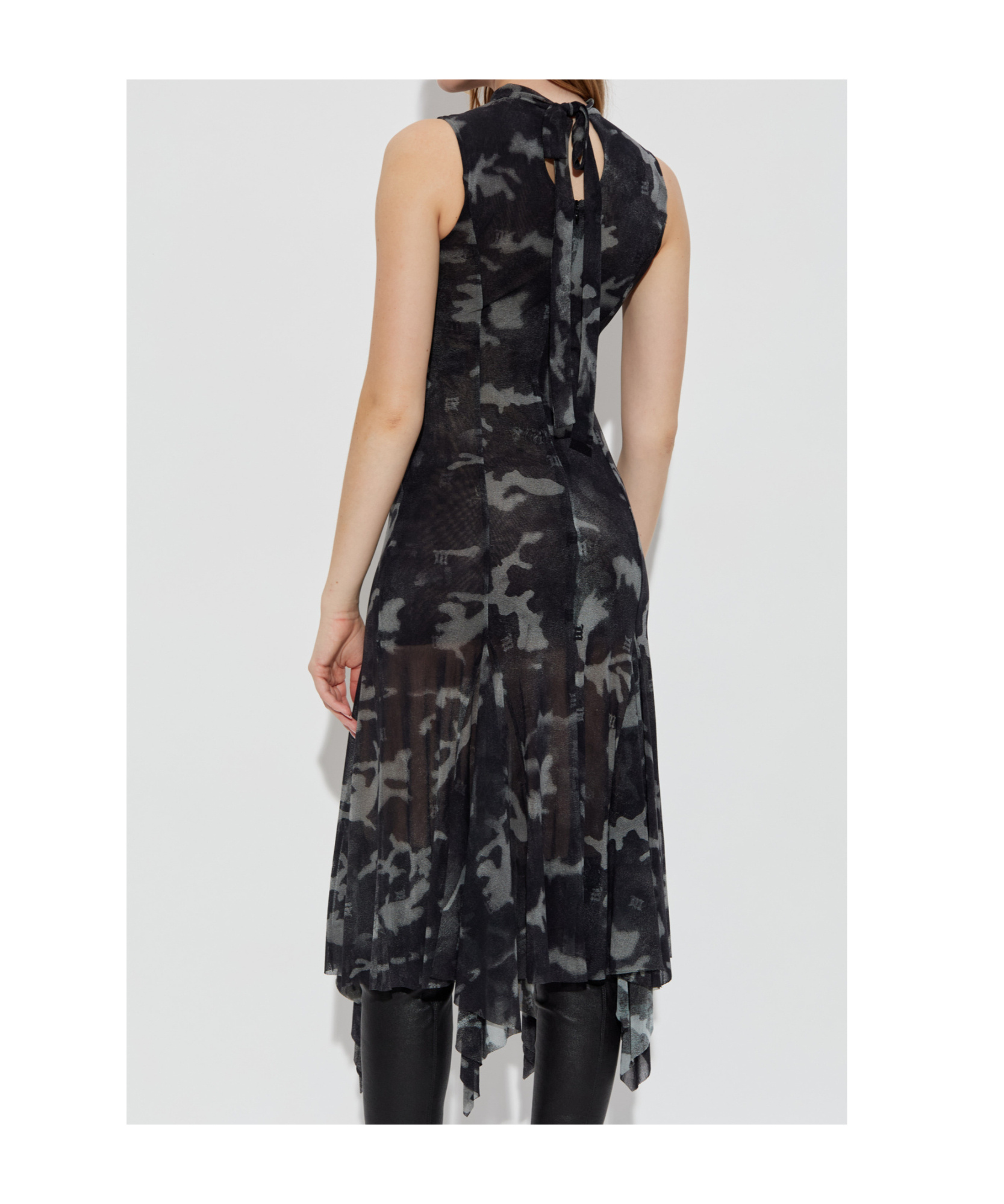 Misbhv Transparent Printed Dress In Black