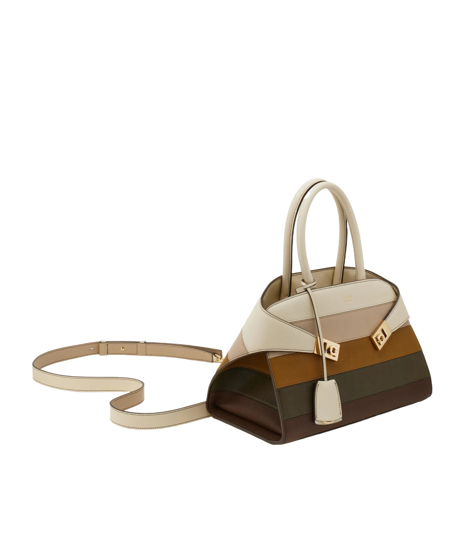 Ferragamo Hug Multicolor Handbag (m) In Multi