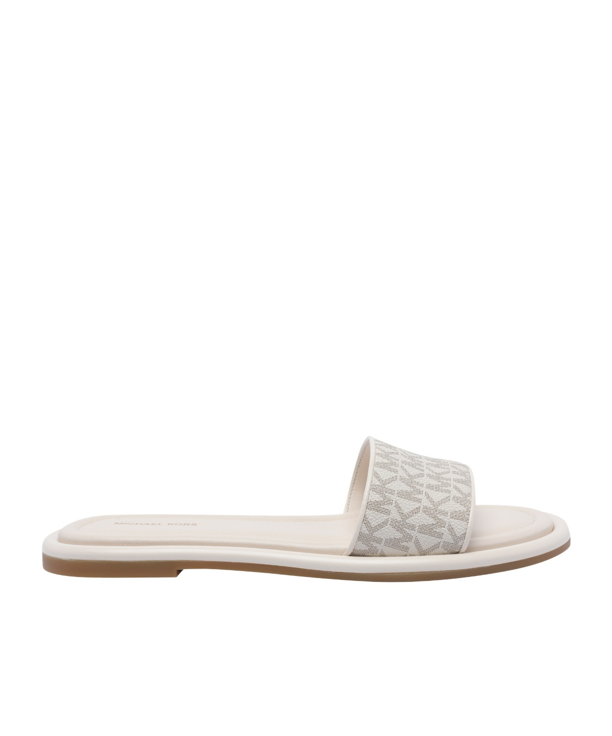Michael Kors Round Toe Slippers In White