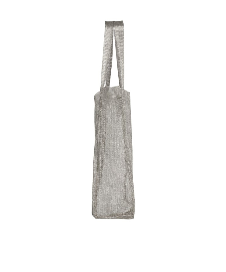 The Row Imogen Mini Tote Bag In Steel Mesh In Silver