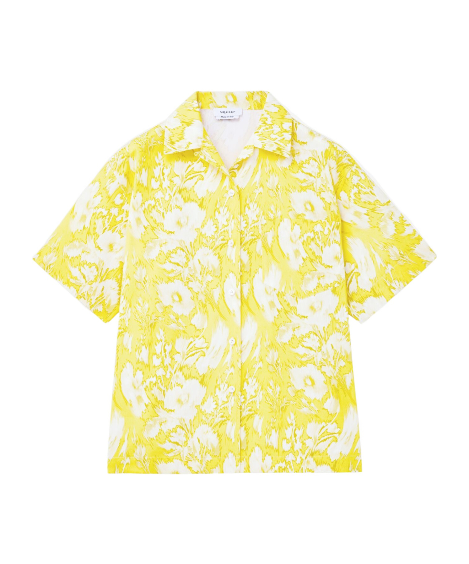 Alexander Mcqueen Warped Floral Shirt In Yellow