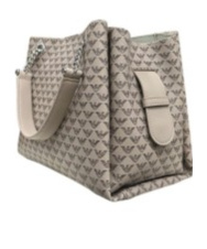 Shop Emporio Armani Monogram-pattern Tote Bag In Beige